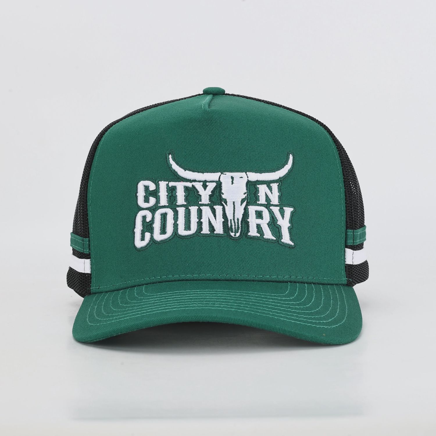 City N Country 3D Classic Forest Green and Black Cap