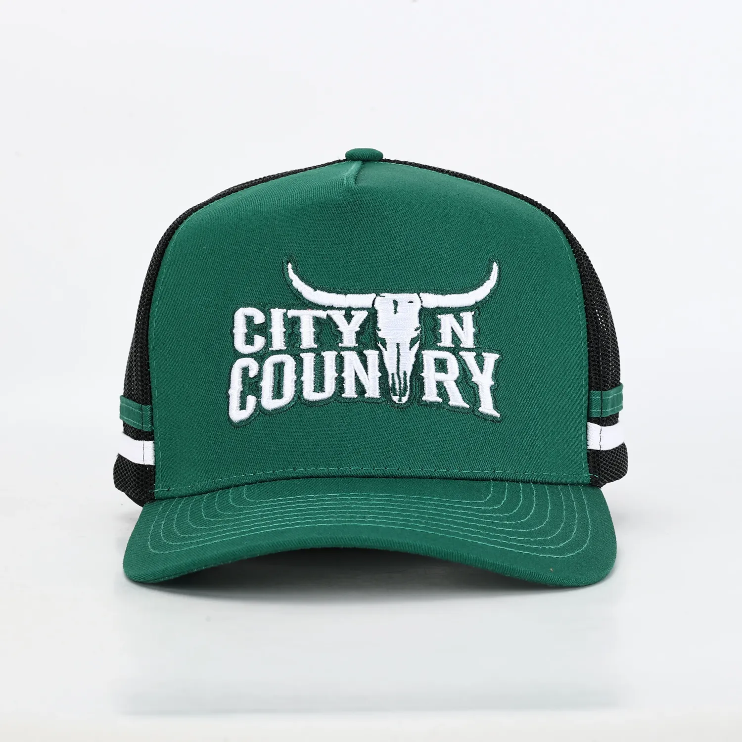 City N Country 3D Classic Forest Green and Black Cap