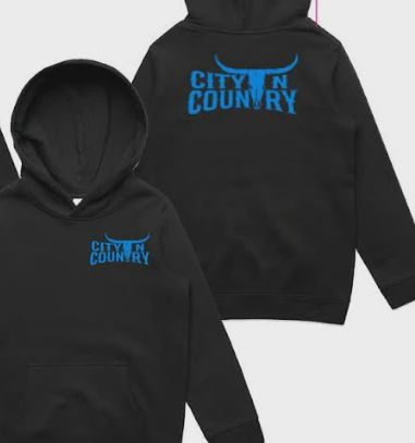 City N Country Kids Classic Black and Blue Hoodie
