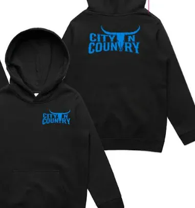 City N Country Kids Classic Black and Blue Hoodie