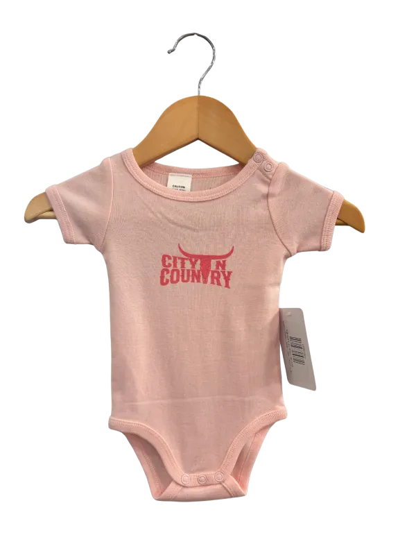 City N Country Kids Classic Pink Romper Onesie