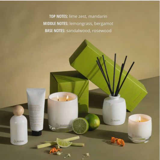 Urban Rituelle Lemongrass, Mandarin Zest, Tahitian Lime, Sandalwood Fragrance 220ml Diffuser Set