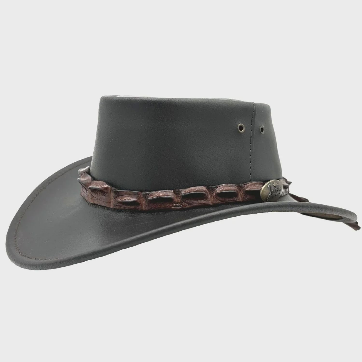 Jacaru Kids Brown Leather with Croc Hat