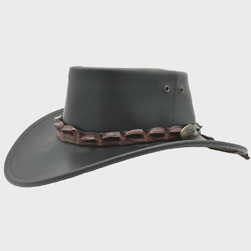 Jacaru Kids Brown Leather with Croc Hat