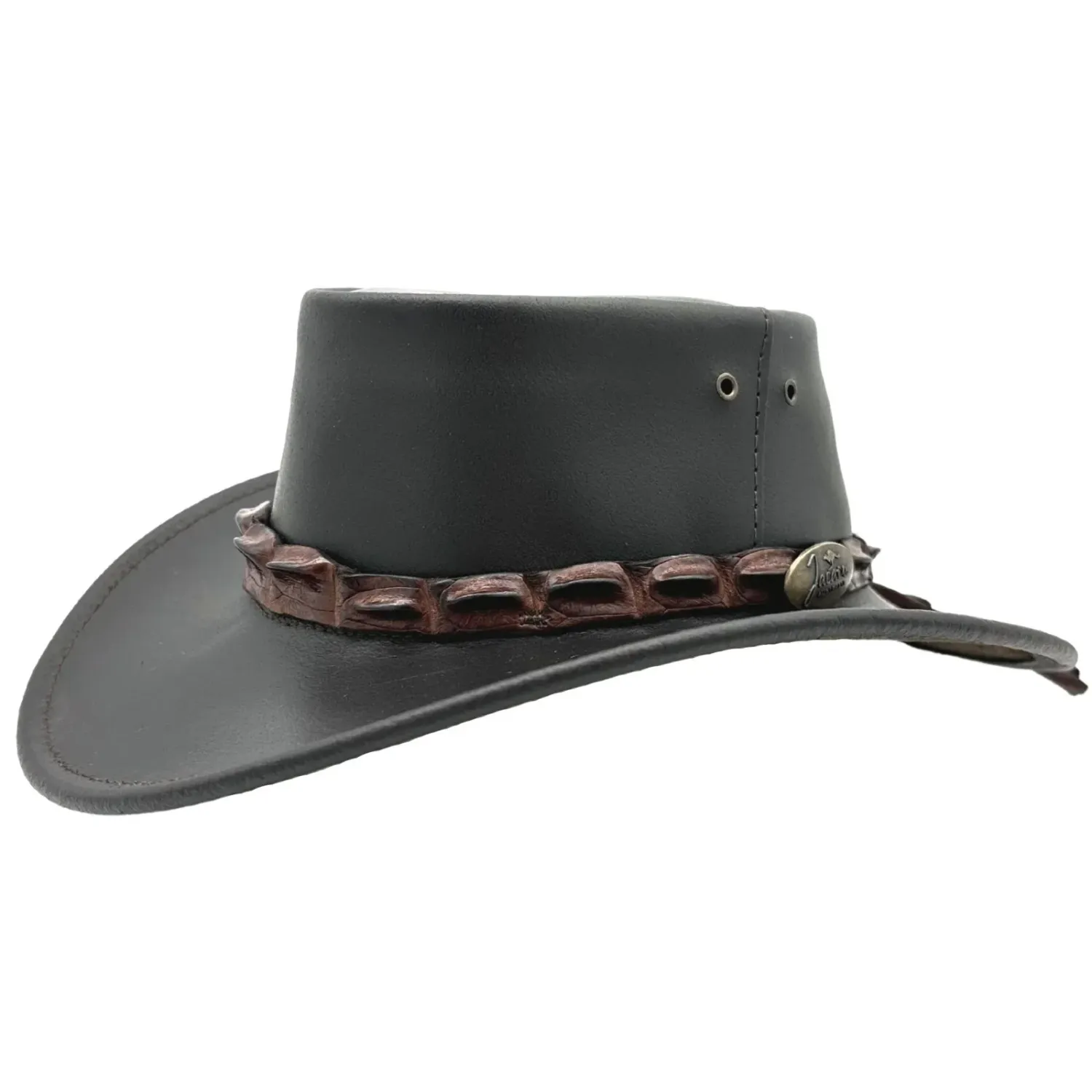 Jacaru Kids Brown Leather with Croc Hat