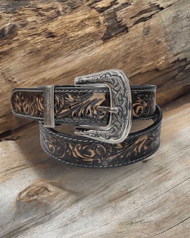 Outback King Midnight Floral Western Belt