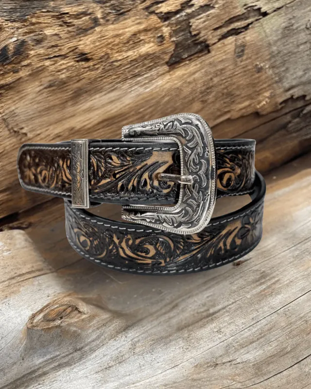 Outback King Midnight Floral Western Belt