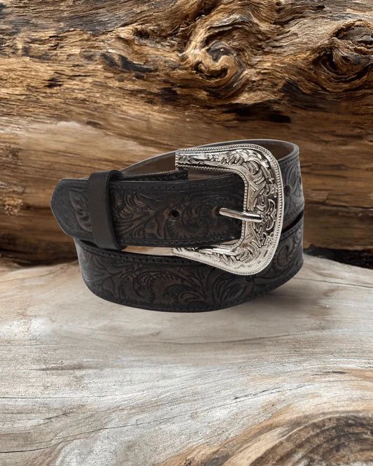 Outback King Antique Black Western Belt, Accessory size: 30