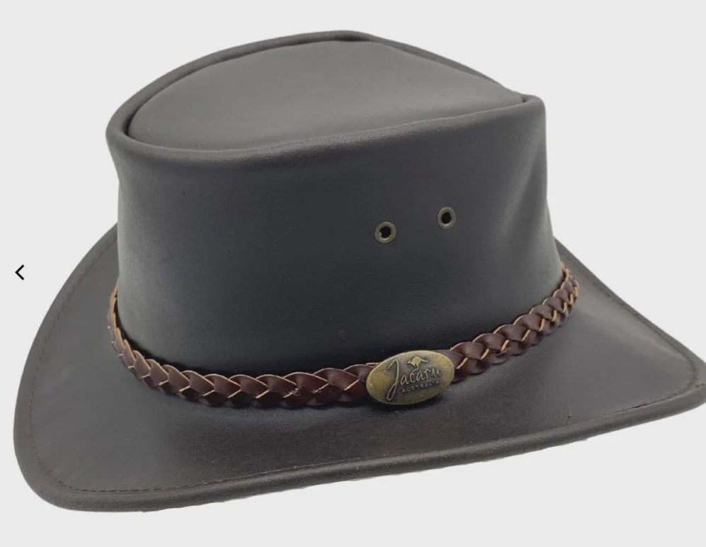 Jacaru Kids Brown Waxed Leather Hat