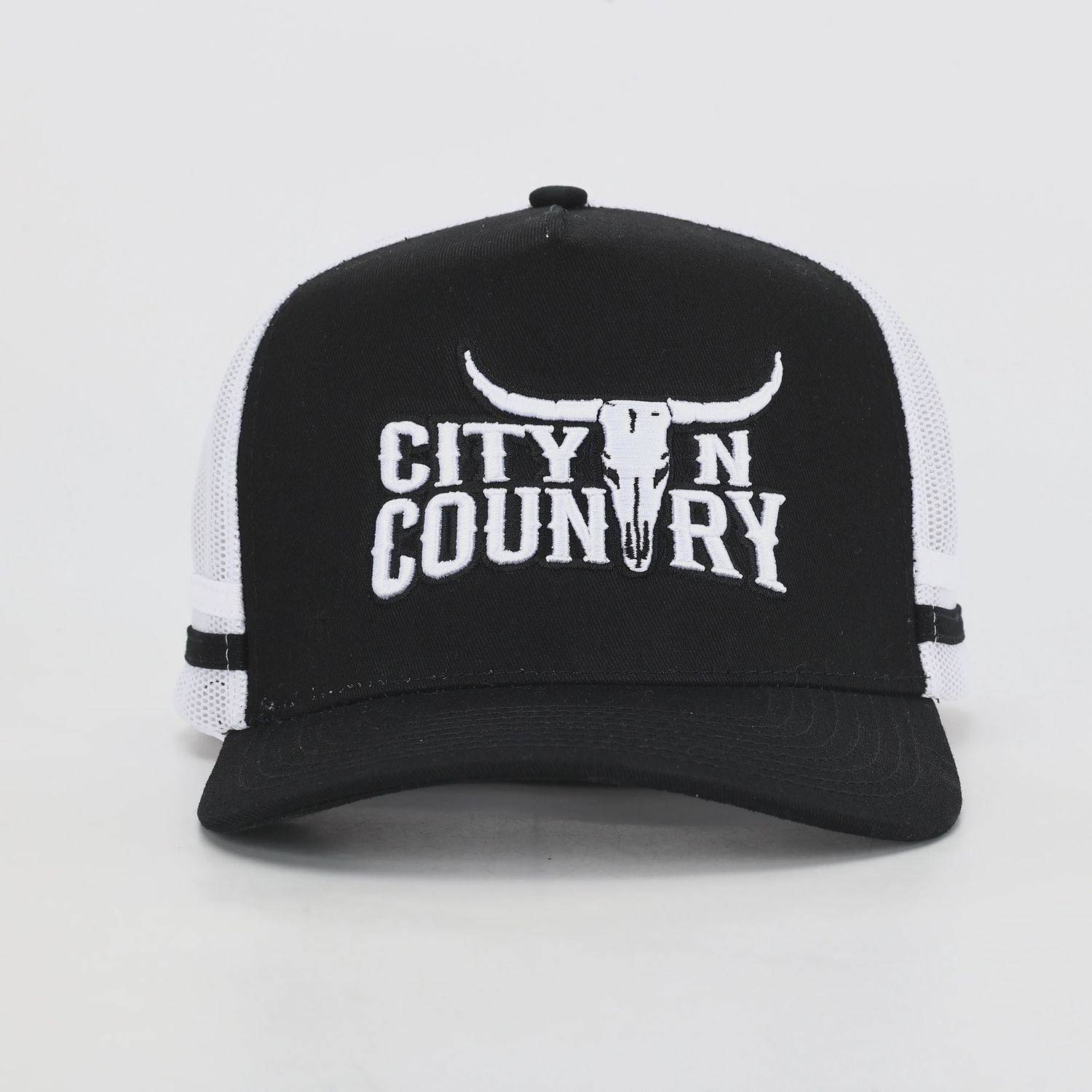 City N Country 3D Classic Black and White Cap