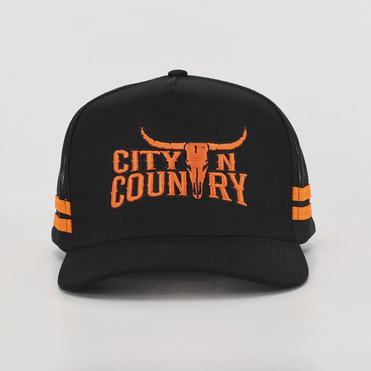 City N Country 3D Classic Black and Orange Cap