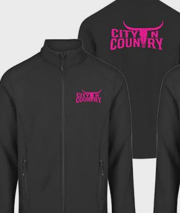 City N Country Kids Classic Black and Pink Softshell Jacket