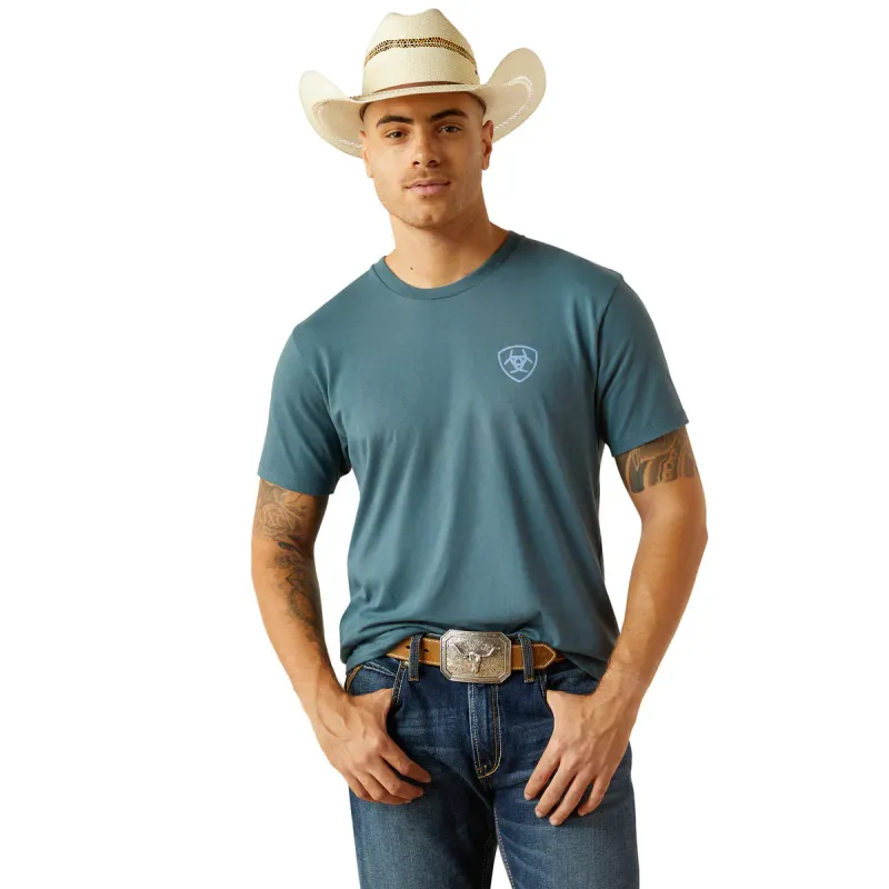Ariat Mens Puebla Serape Lagoon Green T-Shirt