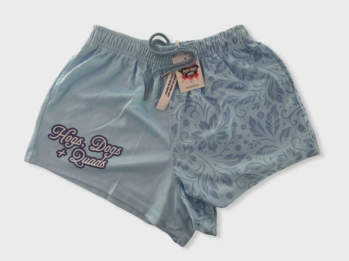 Hogs Dogs and Quads Adult Light Blue Footy Short, Size: S