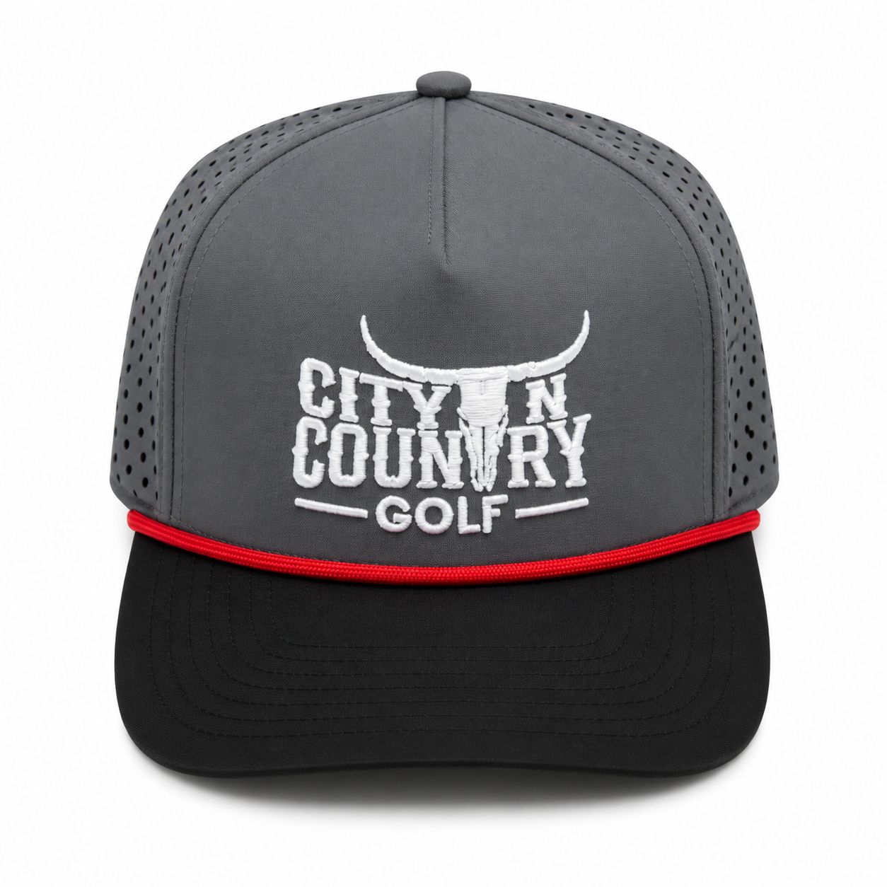 City N Country 3D Sport Grey White and Red Cap