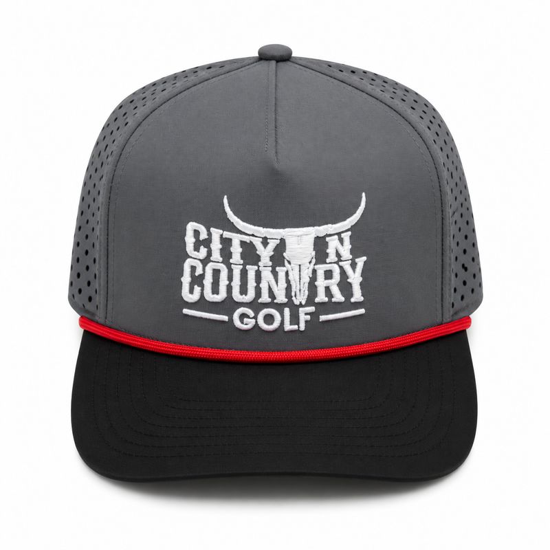 City N Country 3D Sport Grey White and Red Cap