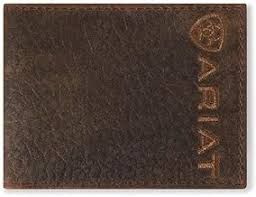 Ariat Bi Fold Bullhide Emblem Brown Wallet