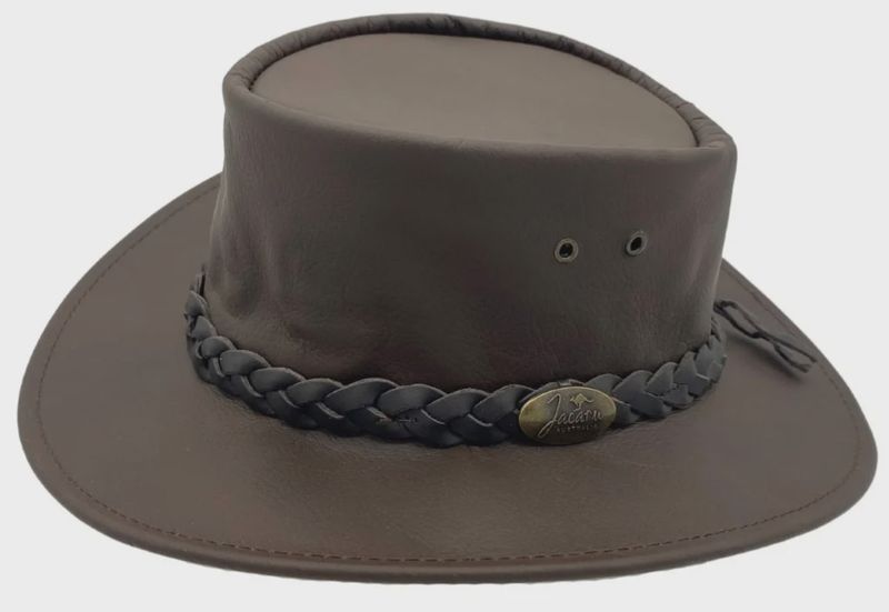 Jacaru Kids Kangaroo Brown Leather Hat