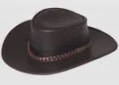 Jacaru Swagman Brown Leather Hat