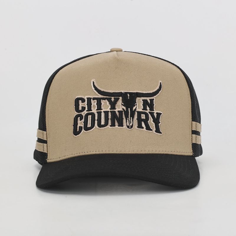 City N Country 3D Classic Bone and Black Cap