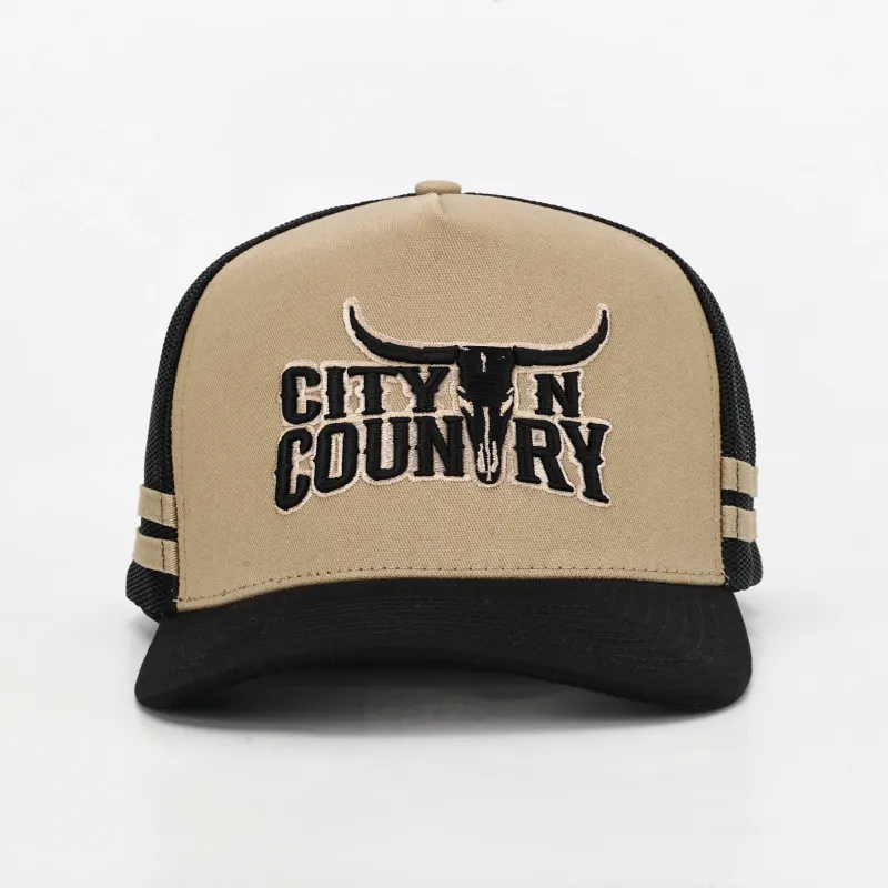 City N Country 3D Classic Bone and Black Cap