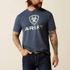 Ariat Mens Liberty USA Digi Camo Navy Heather T-Shirt, Color: Navy Heather, Size: S