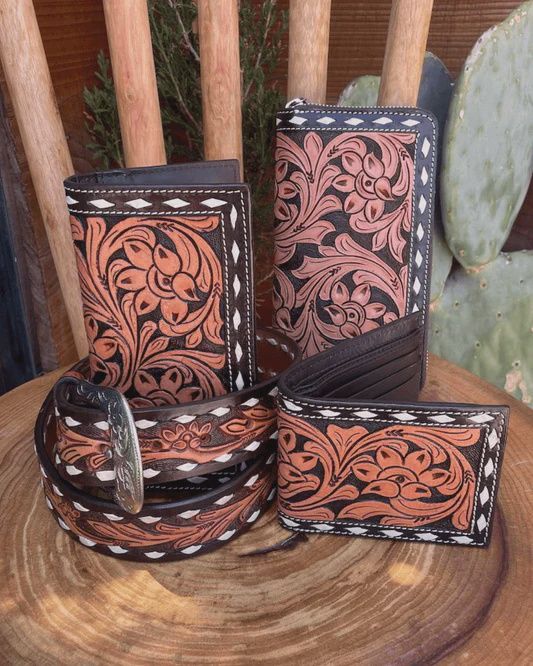 Outback King Western Cowboy Buckstitch Wallet