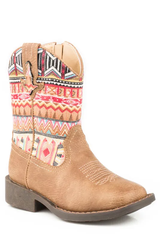 Roper Kids Toddler Aztec Tan Boot