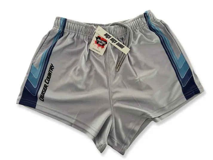 Hogs Dogs and Quads Adult Cruiser Country Grey Footy Short