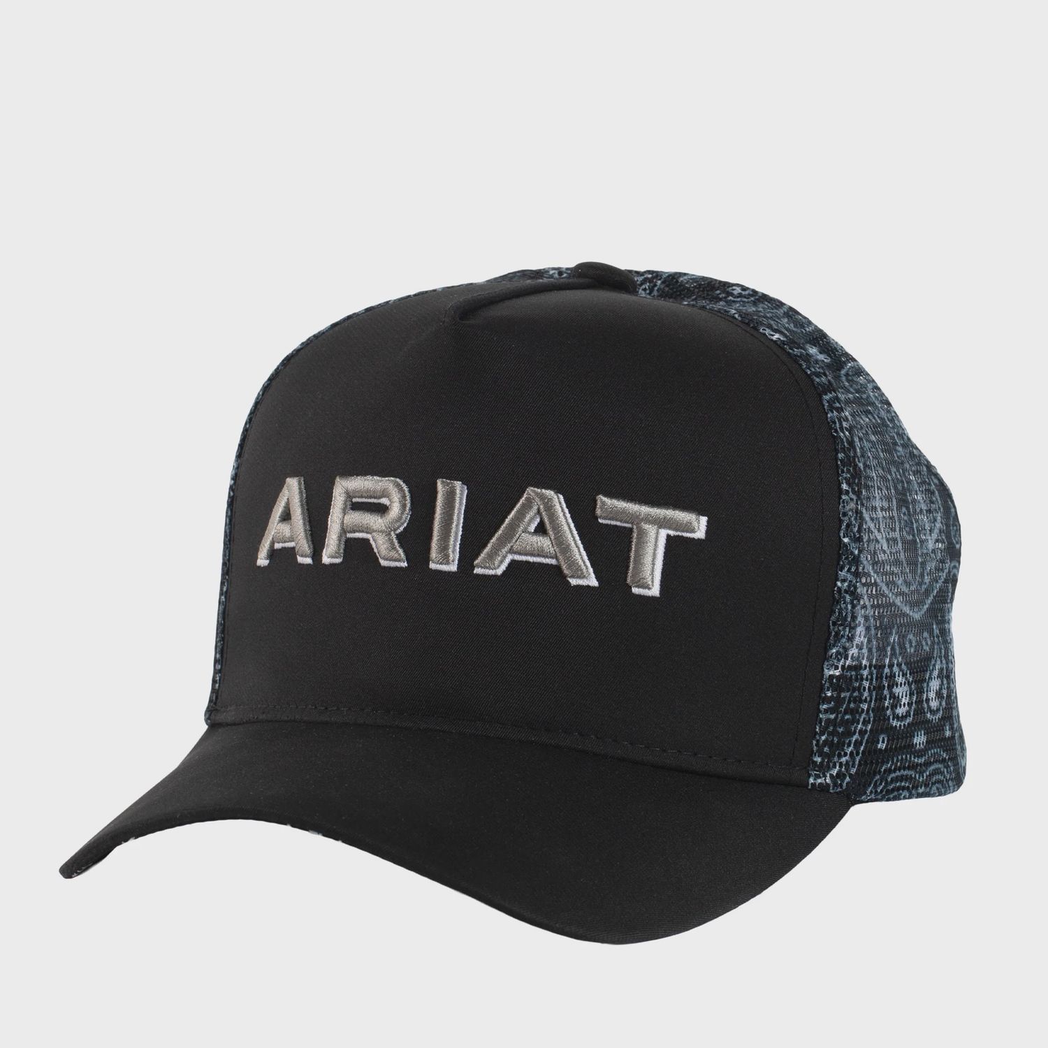 Ariat Bull Horn Trucker Cap Grey