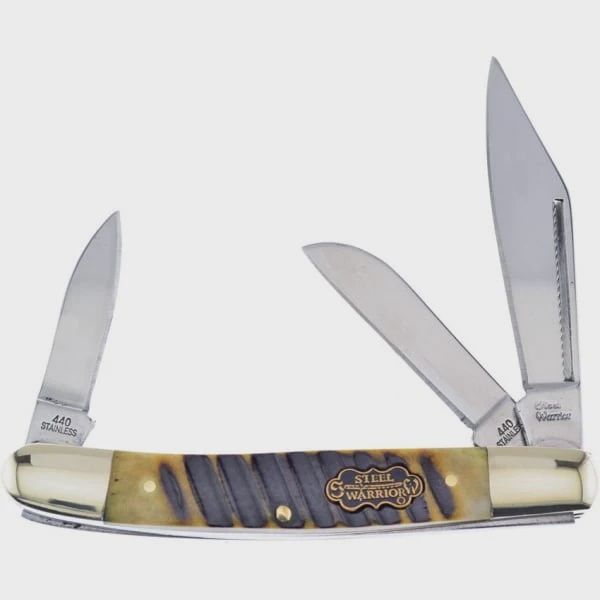 Knife Frost Wrangler Chainsaw Bone 3.88"Stockman
