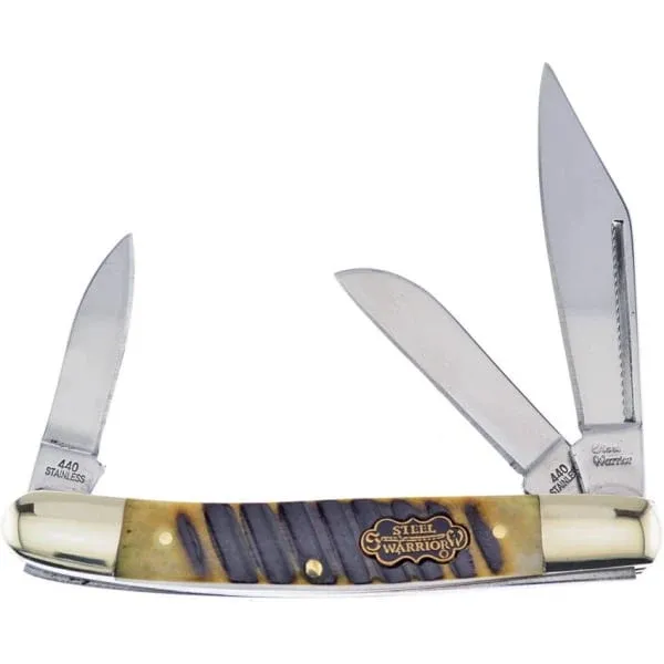 Knife Frost Wrangler Chainsaw Bone 3.88"Stockman