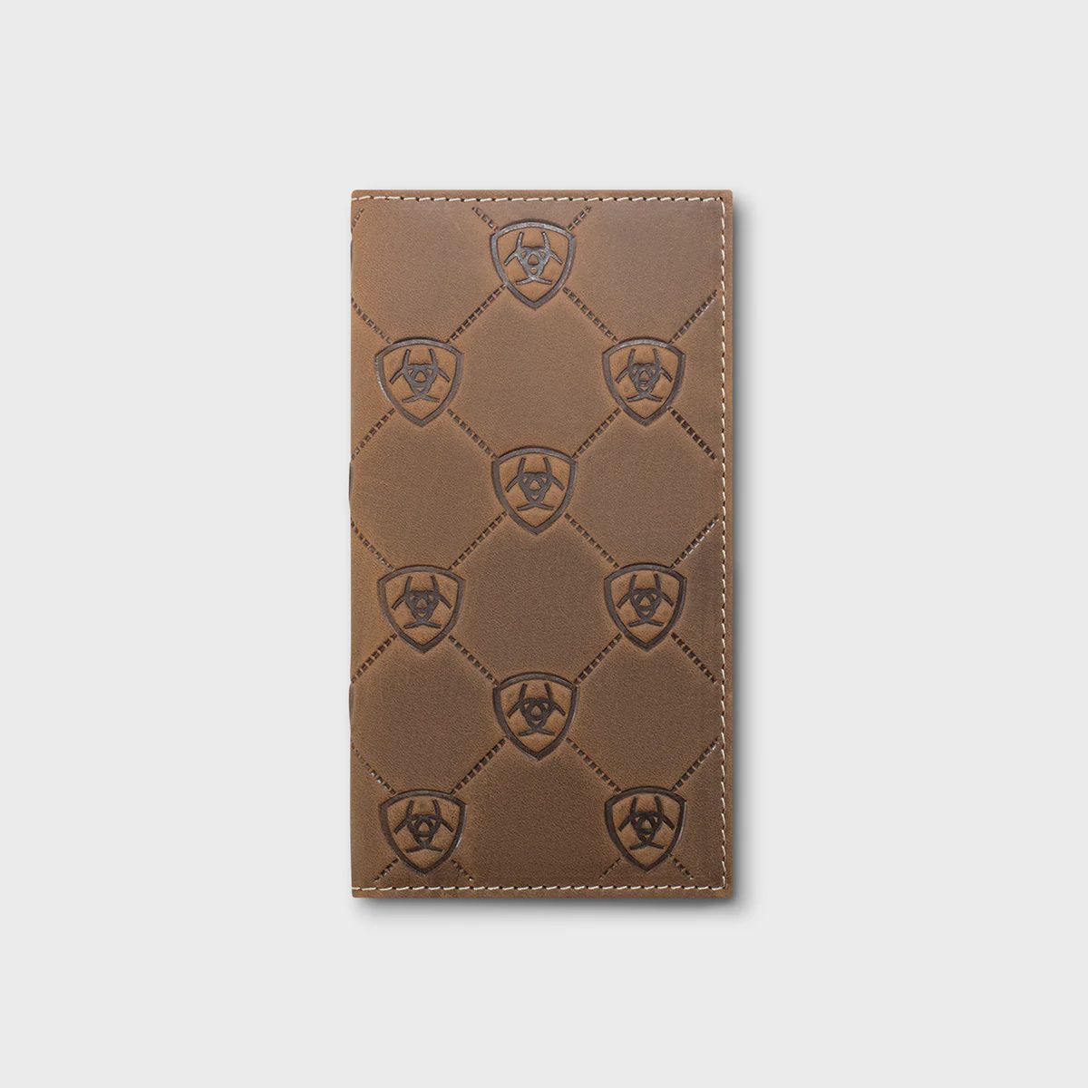 Ariat Rodeo Shield Embossed Mediums Brown Wallet