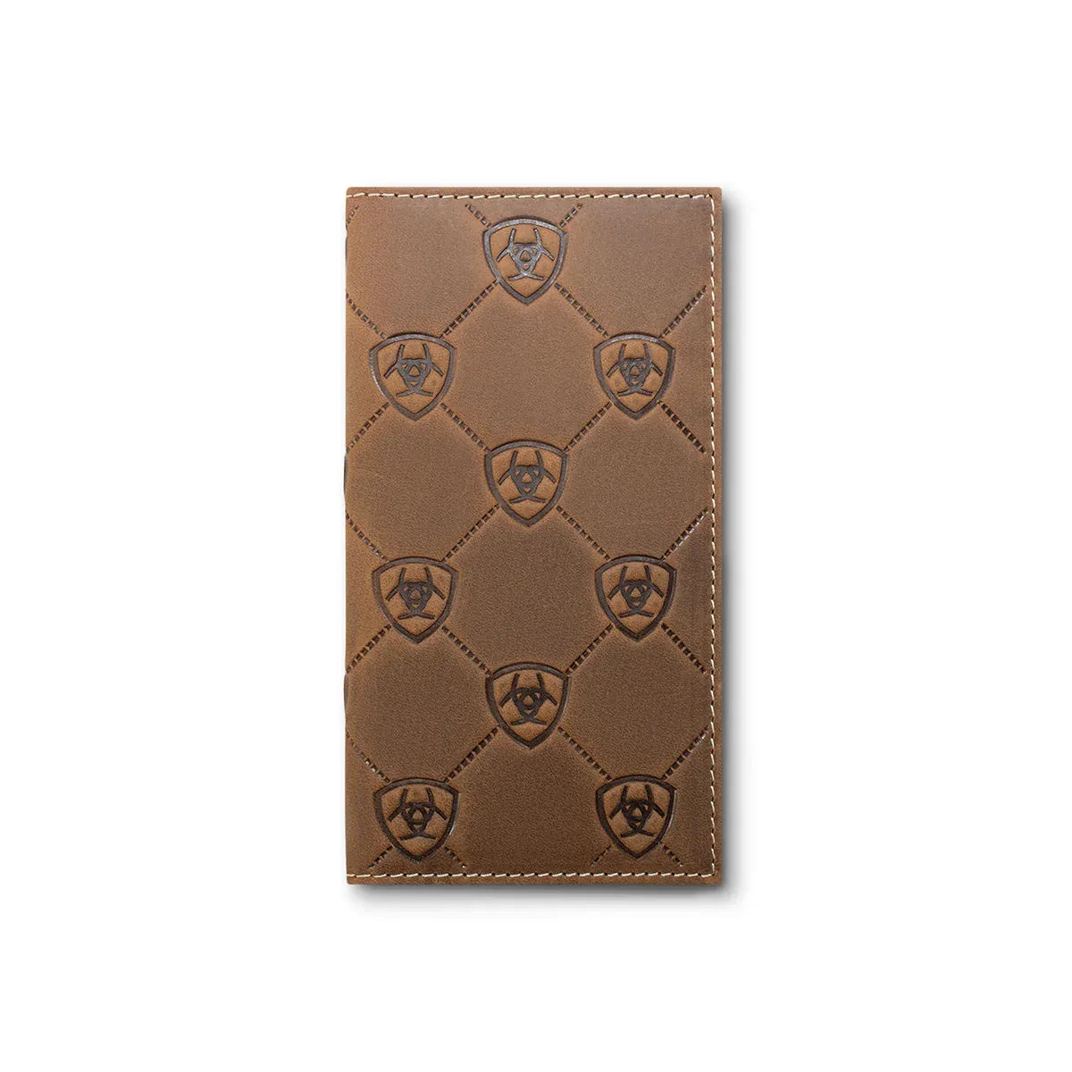 Ariat Rodeo Shield Embossed Mediums Brown Wallet