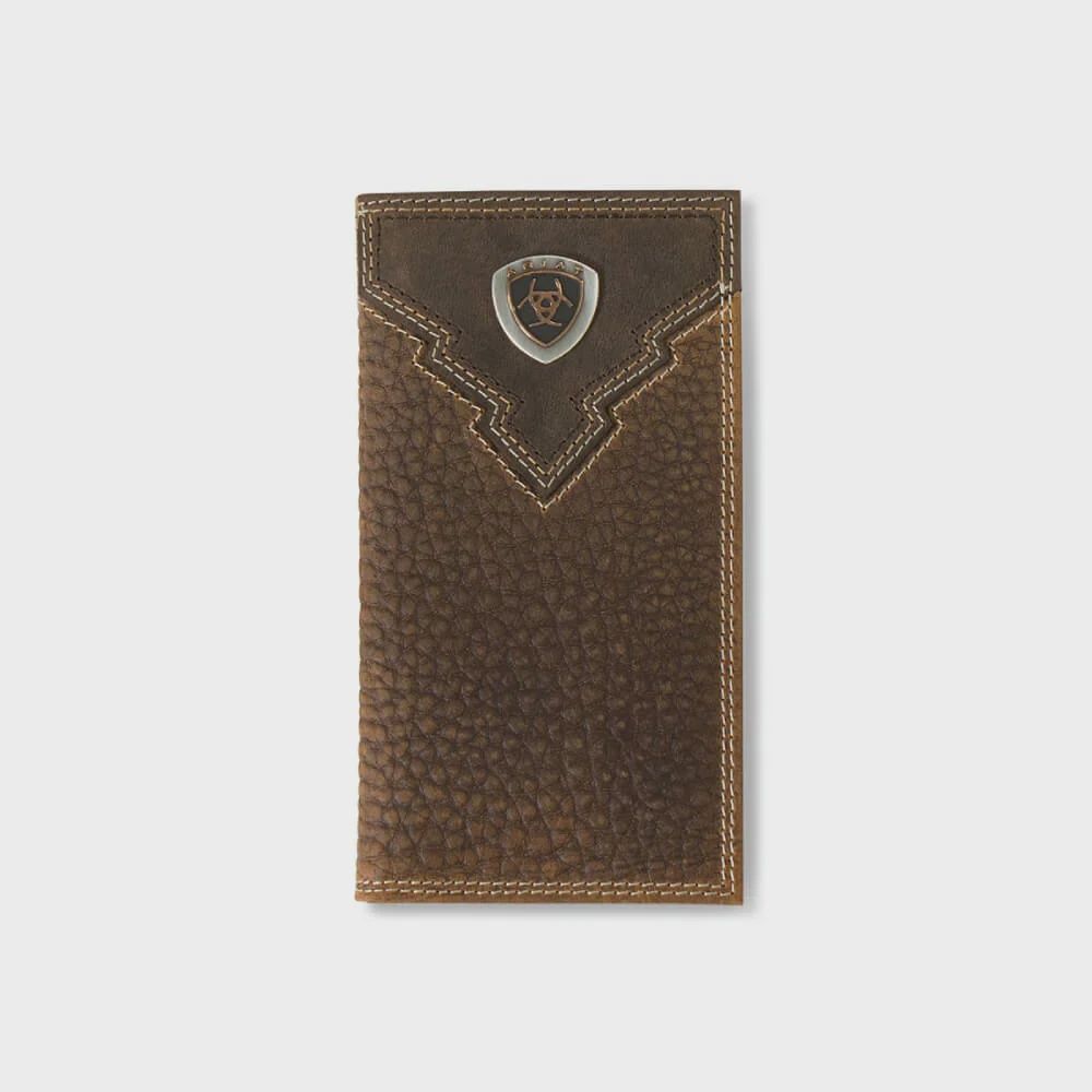 Ariat Rodeo Overlay Shield Brown Rowdy Wallet