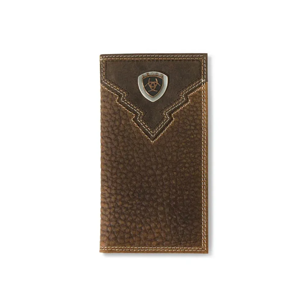 Ariat Rodeo Overlay Shield Brown Rowdy Wallet