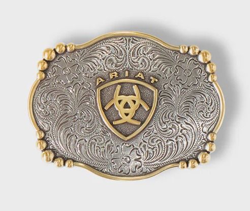 Ariat Rectangle Smooth Edge Floral Buckle