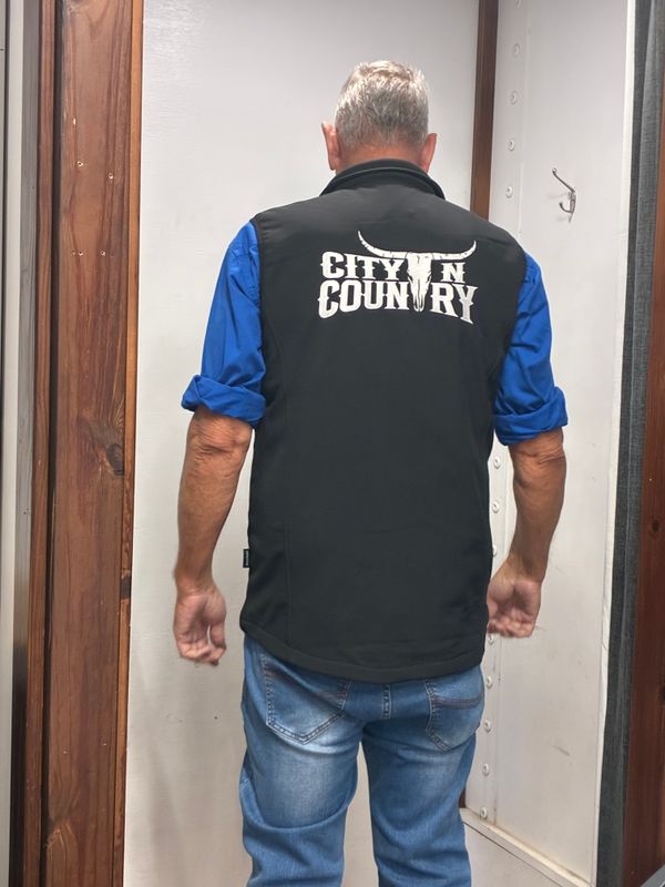 City N Country Adult Classic Black and White Vest