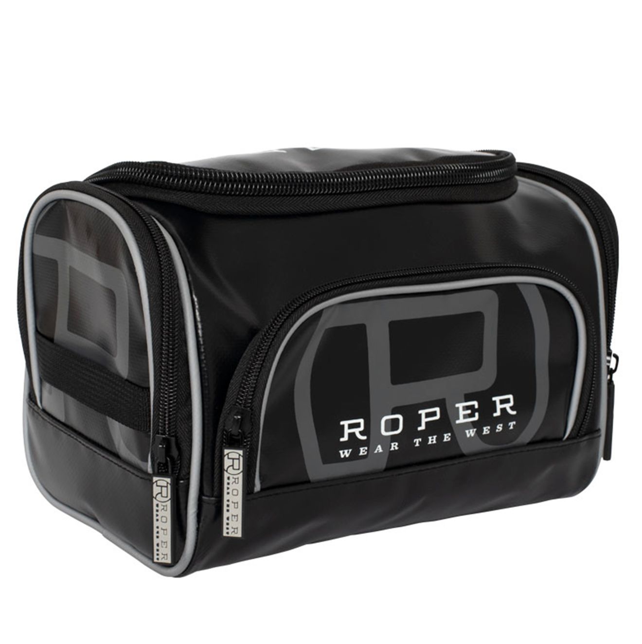 Roper PVC Black and White Vanity Bag