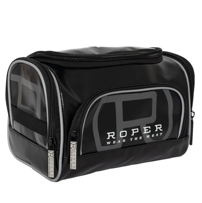 Roper PVC Black and White Vanity Bag