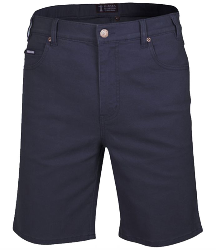 Pilbara Mens Cotton Stretch Ink Navy Jean Short