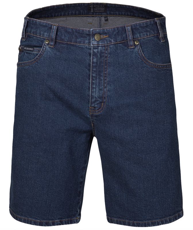 Pilbara Mens Stretch Denim Indigo Wash Jean Short