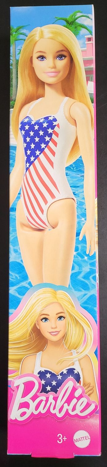 Barbie Doll American Flag Swimsuit (Blonde)