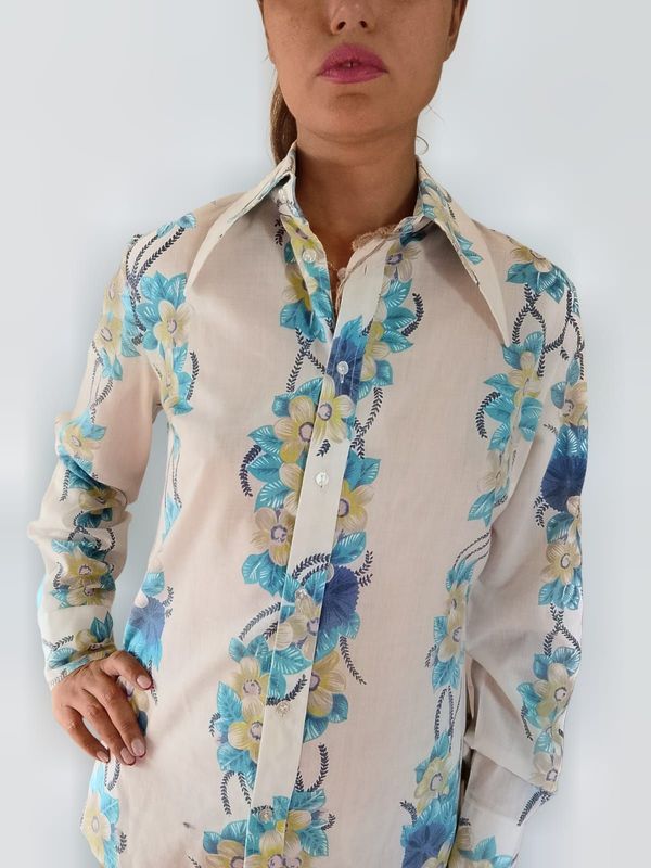 CAMICIA A FIORI 70s