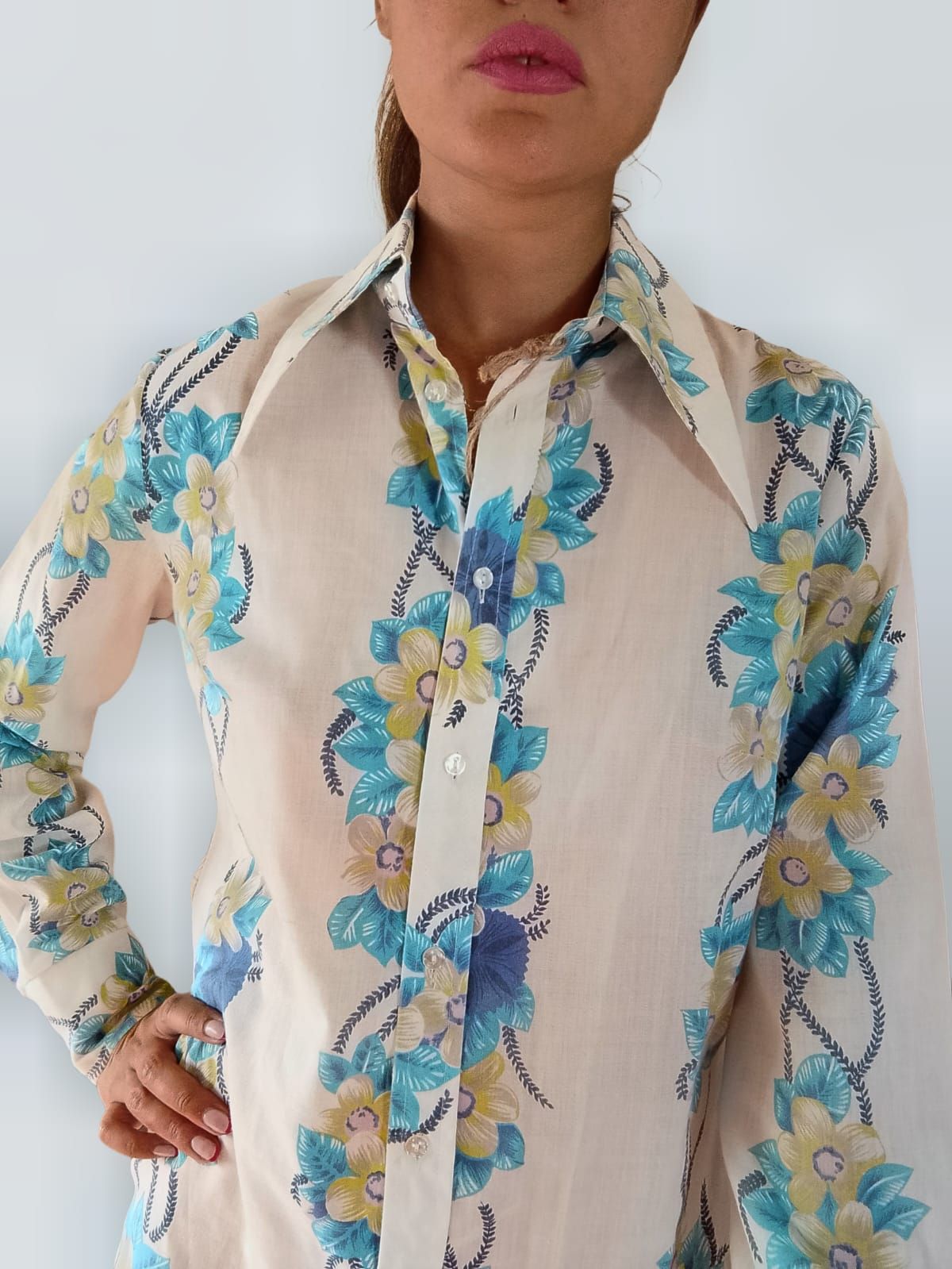 CAMICIA A FIORI 70s
