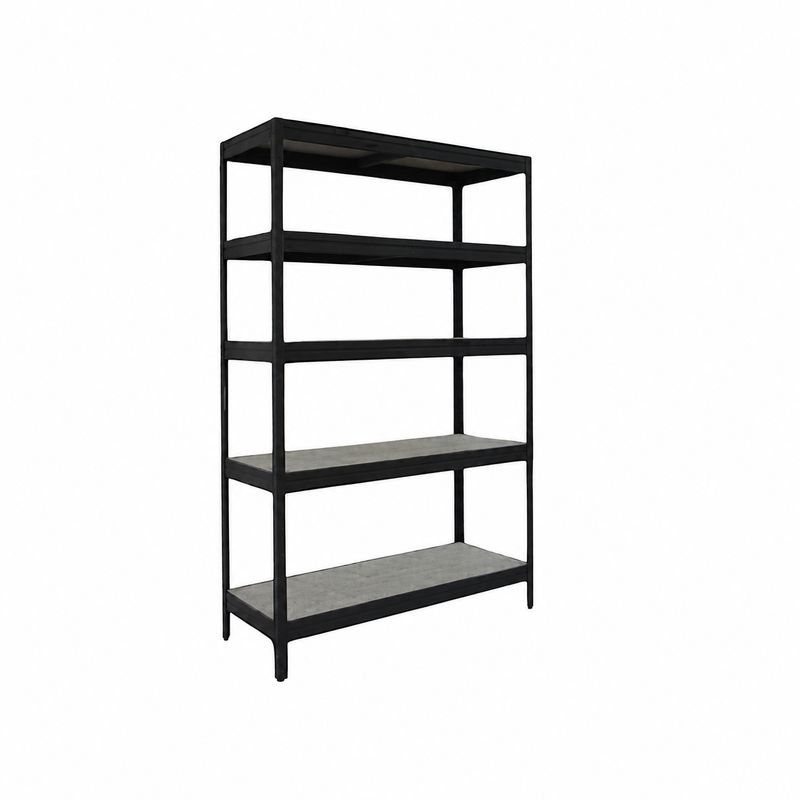 SCAFFALE GRIS ANTRACITA RIVET L - 180 X 120 X 50 CM SCAFFALE GRIS ANTRACITA RIVET L - 180 X 120 X 50 CM