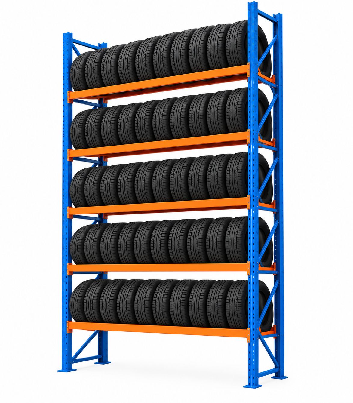 Portagomme usato H 4,80 m x L 1800 mm x P 500 mm – 5 livelli + terra Portagomme usato H 4,80 m x L 1800 mm x P 500 mm – 5 livelli + terra