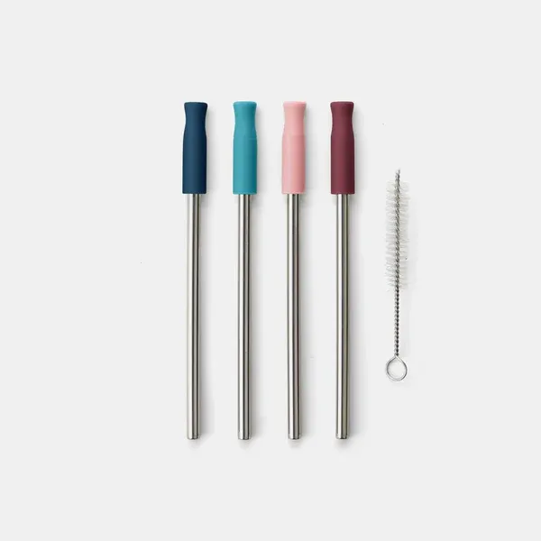 SS Cocktail Straws s/4
