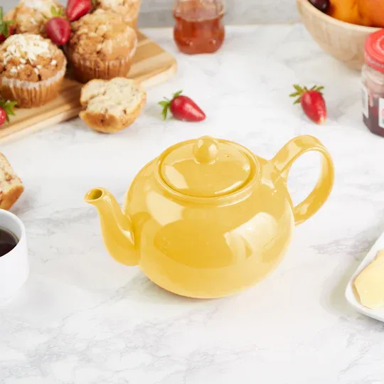 RSVP Stone Teapot - Yellow