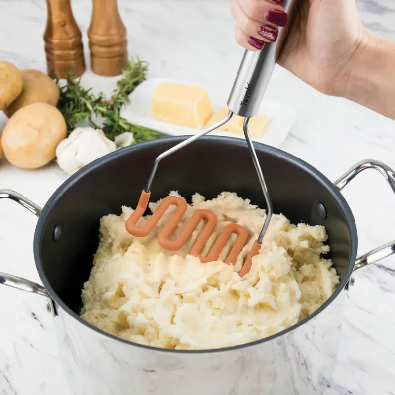 Silicone Potato Masher - Apricot